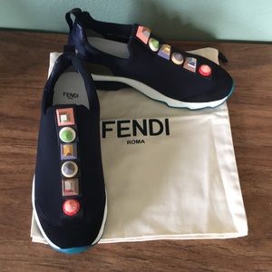 Fendi jeweled slip on sneaker